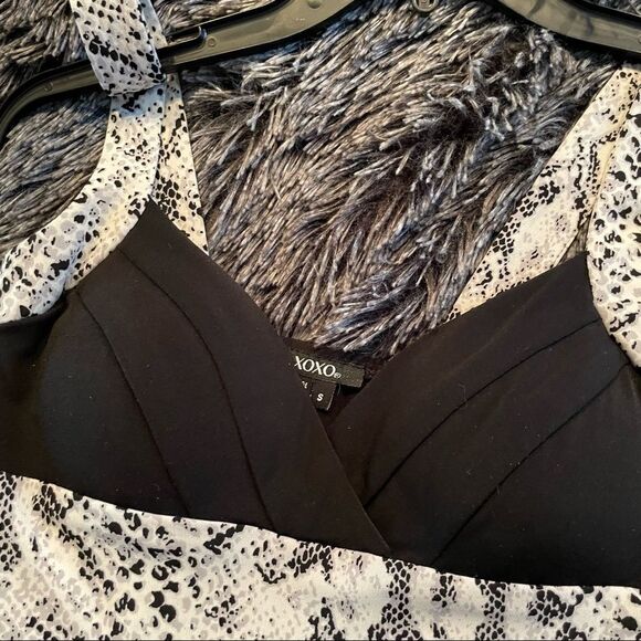 XOXO Black Bodycon snakeskin dress - Picture 5 of 7